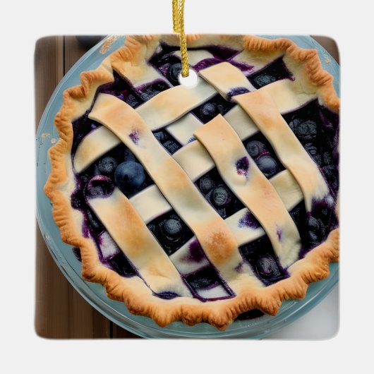 Berry Kerst Cutie Taart | Grappig eten Pun Keramisch Ornament (Voorkant)