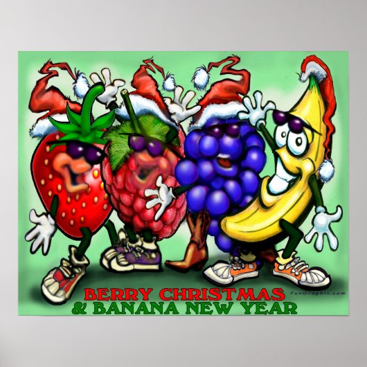 Berry kerst poster (Voorkant)
