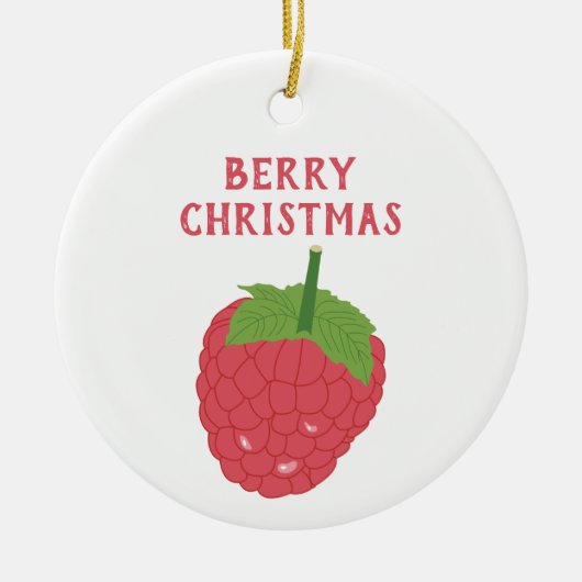 Berry kerstboomvrucht keramisch ornament (Voorkant)
