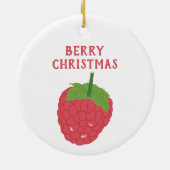 Berry kerstboomvrucht keramisch ornament (Achterkant)