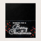 Berry Kerstmis 25-pak kerstkaarten Kaart (Buitenkant ongevouwen)