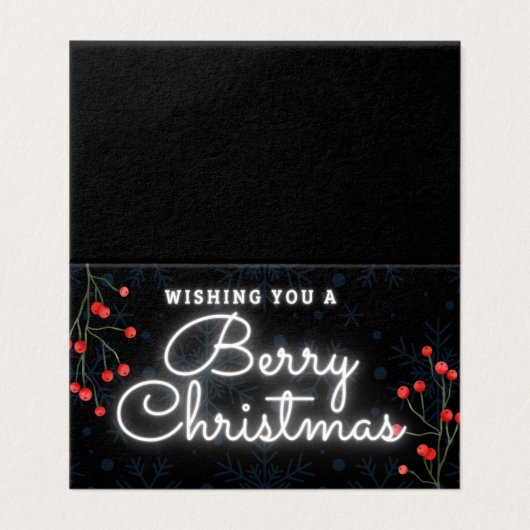 Berry Kerstmis 25-pak kerstkaarten Kaart (Buitenkant ongevouwen)