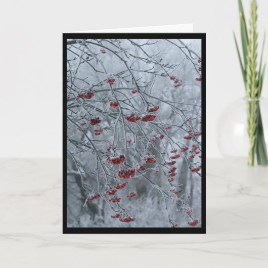 "Berry Kerstmis"-kaart Feestdagen Kaart (Voorkant)