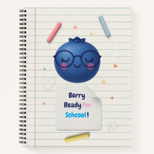 Berry klaar voor school - Blueberry Back-to-School Notitieboek (Voorkant)