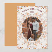 Berry Krans Framed Foto Feestdagenkaart (Voorkant / Achterkant)