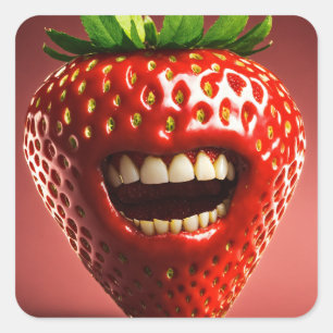 Berry Laughs: Grappige Aardbei Stickers