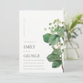 BERRY LEAFY FOLIAGE GREENERY VERANDERING DATUM KAA BEDANKKAART (Staand voorkant)