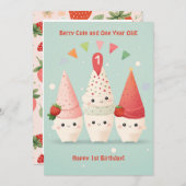 Berry Leuke 1e Jubileum Verjaardag Kaart (Voorkant / Achterkant)