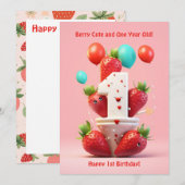 Berry Leuke 1e Jubileum Verjaardag Kaart (Voorkant / Achterkant)