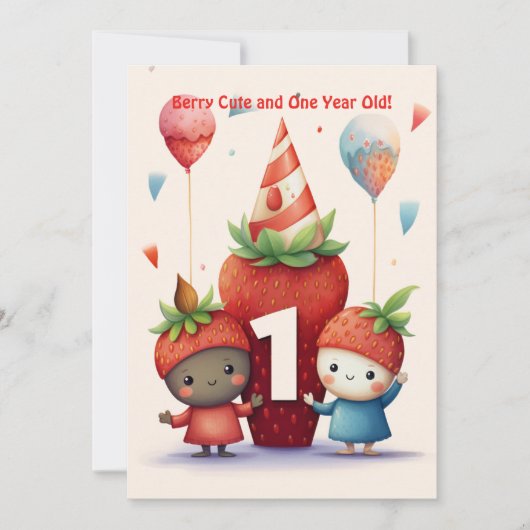 Berry Leuke 1e Jubileum Verjaardag Kaart (Voorkant)