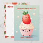 Berry Leuke 1e Jubileum Verjaardag Kaart (Voorkant / Achterkant)