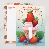 Berry Leuke 1e Jubileum Verjaardag Kaart (Voorkant / Achterkant)