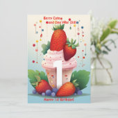 Berry Leuke 1e Jubileum Verjaardag Kaart (Staand voorkant)