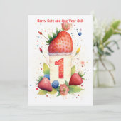 Berry Leuke 1e Jubileum Verjaardag Kaart (Staand voorkant)
