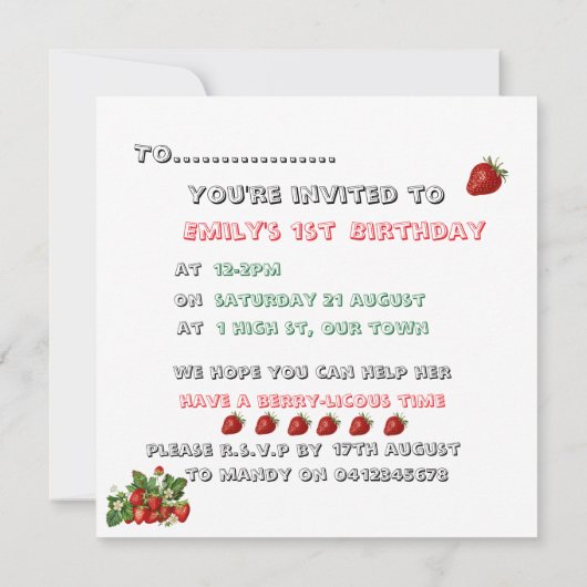 Berry-licous Kaart (Achterkant)