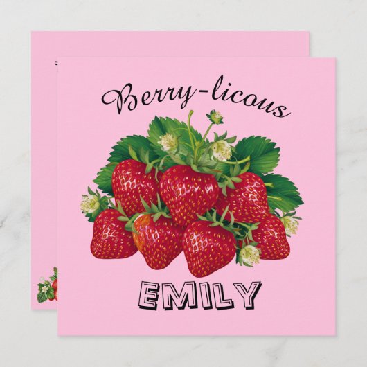 Berry-licous Kaart (Voorkant / Achterkant)