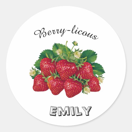 Berry-licous Ronde Sticker (Voorkant)