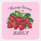 Berry-licous Vierkante Sticker (Voorkant)