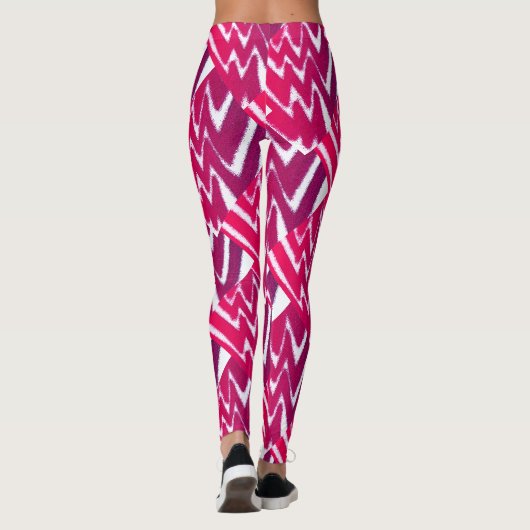 Berry Lightning Abstracte Fuzzy Bolts Leggings (Achterkant)