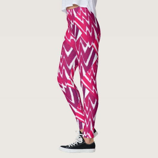 Berry Lightning Abstracte Fuzzy Bolts Leggings (Links)