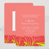 Berry Limoen Delight Swirl Wedding Invitation Kaart (Voorkant / Achterkant)