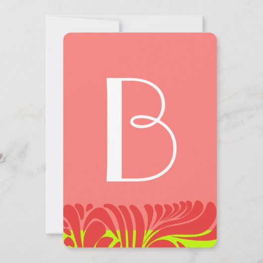 Berry Limoen Delight Swirl Wedding Invitation Kaart (Achterkant)