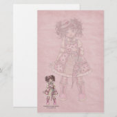 Berry Lolita Gothic Stationery Briefpapier (Voorkant / Achterkant)