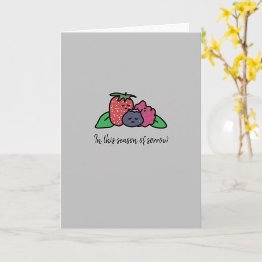 "Berry Loved" Schattigee en oprechte sympathiekaar Kaart (Gele Bloem)