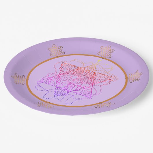 Berry Magen David Star Papier Borden Papieren Bordje (Gekanteld)