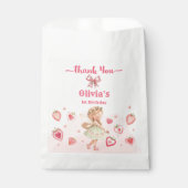 Berry Magical Fairy Girl Verjaardagsfeestje Aardbe Bedankzakje (Voorkant)