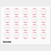 Berry Mauve Pink Waterverf Modern Chic Wedding Ronde Sticker (Vel)
