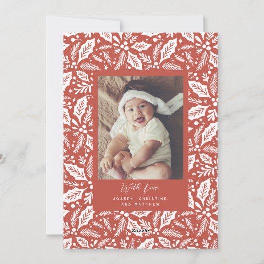 Berry Merriest Little KerstArch Foto Feestdagenkaart (Achterkant)