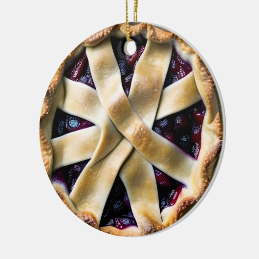 Berry Merry Christmas Cutie Taart | Food Pun Humor Keramisch Ornament (Links)