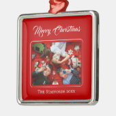Berry Merry Christmas Red Photo Ornament (Links)