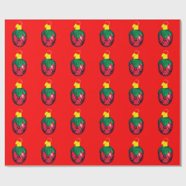 Berry Merry Christmas Red Wrapping Paper Cadeaupapier