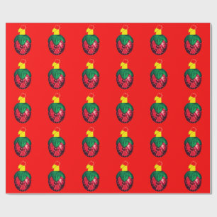 Berry Merry Christmas Red Wrapping Paper Cadeaupapier