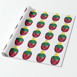 Berry Merry Christmas White Wrapping Paper Cadeaupapier