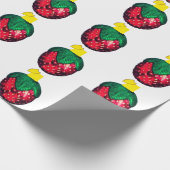 Berry Merry Christmas White Wrapping Paper Cadeaupapier (Hoek)