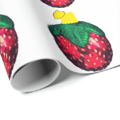 Berry Merry Christmas White Wrapping Paper Cadeaupapier (Rol Hoek)