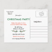 Berry Merry kerst | Winterfeestdag Aankondigingskaart (Achterkant)