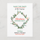 Berry Merry kerst | Winterfeestdag Aankondigingskaart (Voorkant)