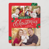 Berry Merry kerstfeestay-fotokaarten Feestdagenkaart (Voorkant / Achterkant)