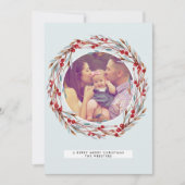 Berry Merry Round Lijst kerst Feestdagenkaart (Voorkant)