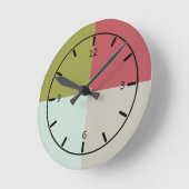 Berry Mint Olive Pebble Ronde Klok (Hoek)