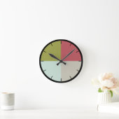 Berry Mint Olive Pebble Ronde Klok (Huis)