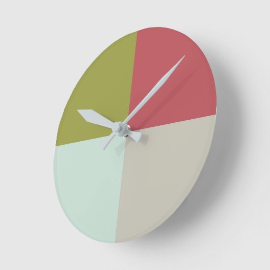 Berry Mint Olive Pebble Ronde Klok (Hoek)