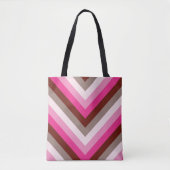 Berry Mocha Chevron Tote Bag (Voorkant)