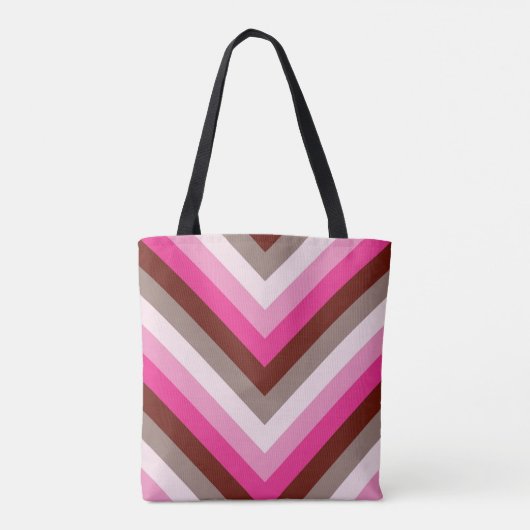 Berry Mocha Chevron Tote Bag (Achterkant)