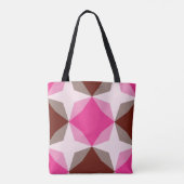 Berry Mocha Diamond Motif Tote Bag (Achterkant)