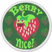 Berry Mooi Schattige Aardbei Cartoon Leuke Kunst Sticker (Voorkant)